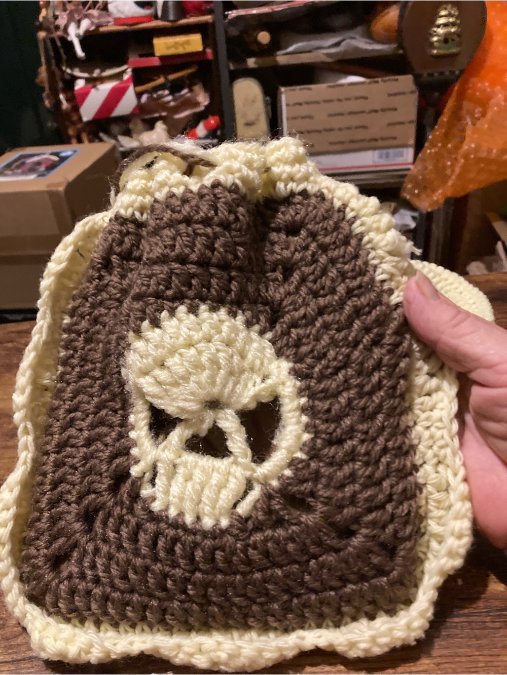 Handmade crocheted crossbody bag